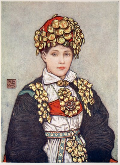 Braut aus Saetersdalen, 1905 von Nico Jungman